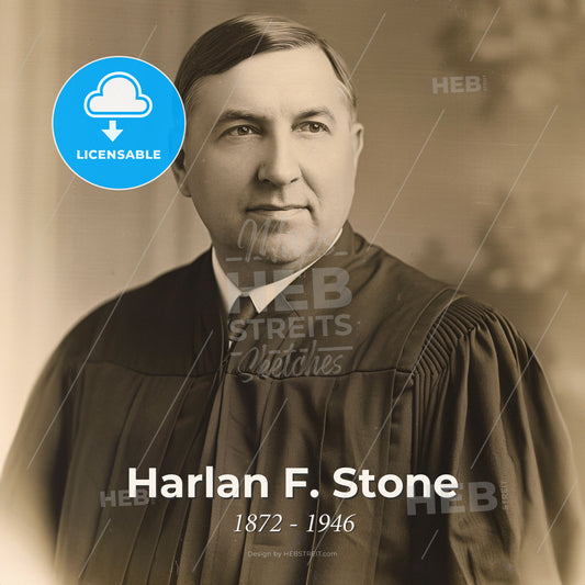 Harlan F. Stone, 1872 - 1946, American lawyer and jurist - A Man In A Robe Print Template