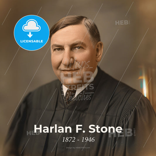 Harlan F. Stone, 1872 - 1946, American lawyer and jurist - A Man In A Black Robe Print Template