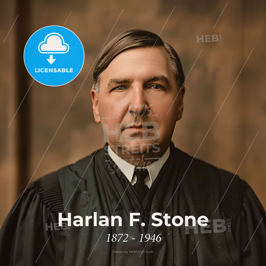 Harlan F. Stone, 1872 - 1946, American lawyer and jurist - A Man In A Black Robe Print Template