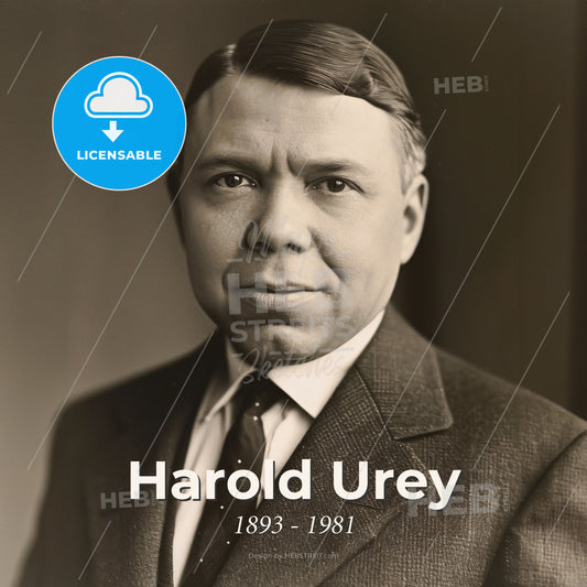 Harold Urey, 1893 - 1981, American chemist - A Man In A Suit And Tie Print Template
