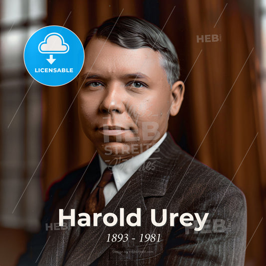 Harold Urey, 1893 - 1981, American chemist - A Man In A Suit Print Template