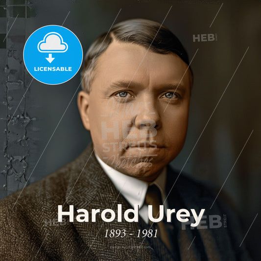 Harold Urey, 1893 - 1981, American chemist - A Man In A Suit Print Template