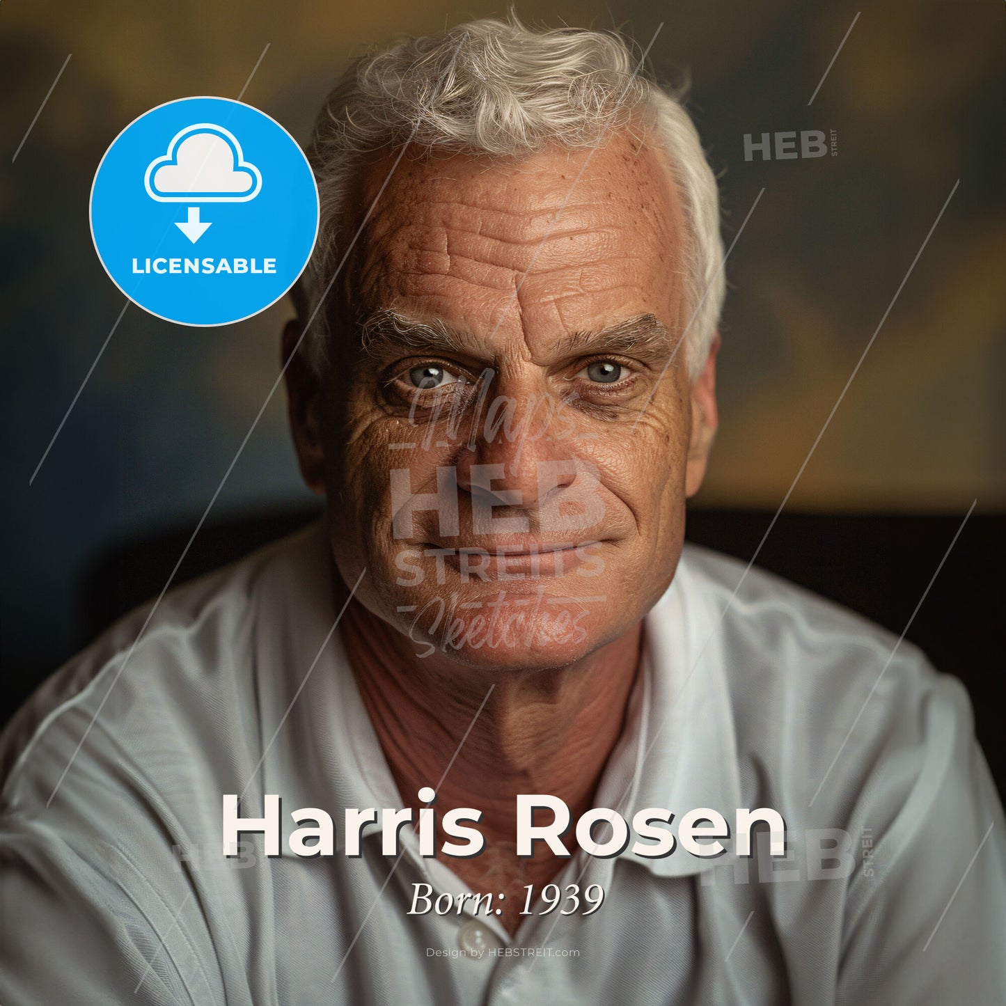 Harris Rosen, Born: 1939, American hotelier - A Man In A White Shirt Print Template