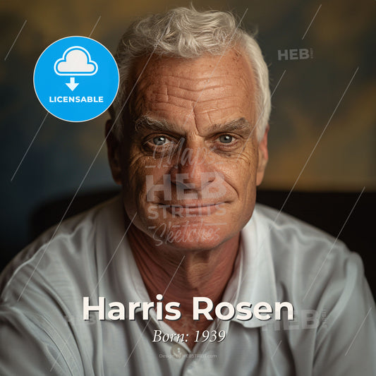 Harris Rosen, Born: 1939, American hotelier - A Man In A White Shirt Print Template