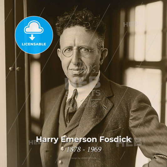 Harry Emerson Fosdick, 1878 - 1969, American pastor and author - A Man In A Suit And Tie Print Template