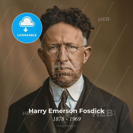 Harry Emerson Fosdick, 1878 - 1969, American pastor and author - A Man In A Suit And Tie Print Template