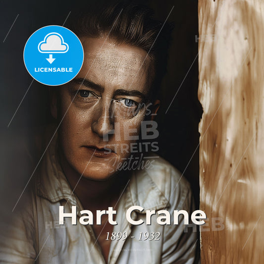 Hart Crane, 1899 - 1932, American poet - A Man Looking At The Camera Print Template