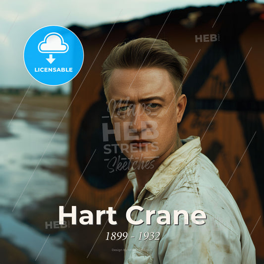 Hart Crane, 1899 - 1932, American poet - A Man Standing In Front Of A Building Print Template