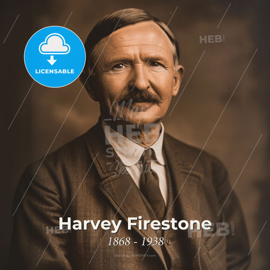 Harvey Firestone, 1868 - 1938, American tire manufacturer - A Man In A Suit And Tie Print Template