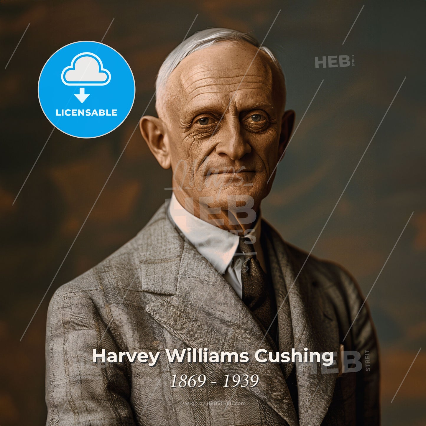 Harvey Williams Cushing, 1869 - 1939, American neurosurgeon - A Man In A Suit Print Template