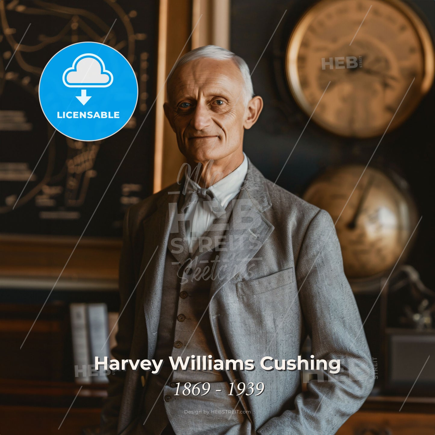 Harvey Williams Cushing, 1869 - 1939, American neurosurgeon - A Man In A Suit Print Template