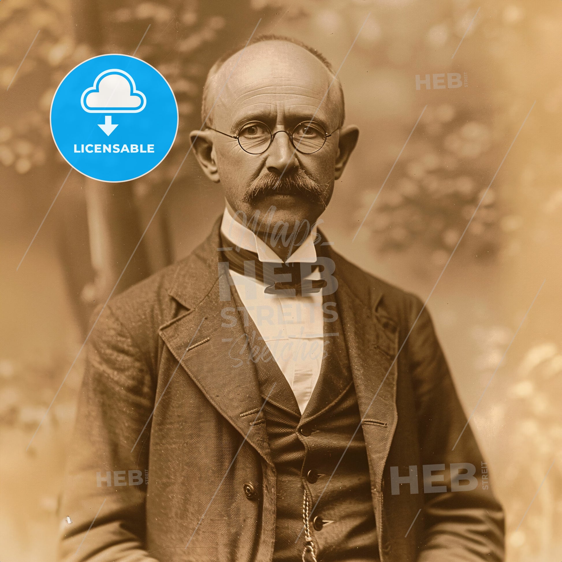 Heinrich Schliemann, 1822 - 1890, German archaeologist - A Man In A Suit And Glasses