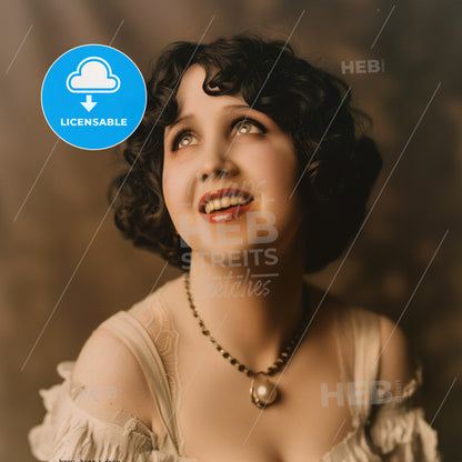 Helen Kane, 1904 - 1966, American singer and actress - A Woman Looking Up To The Sky