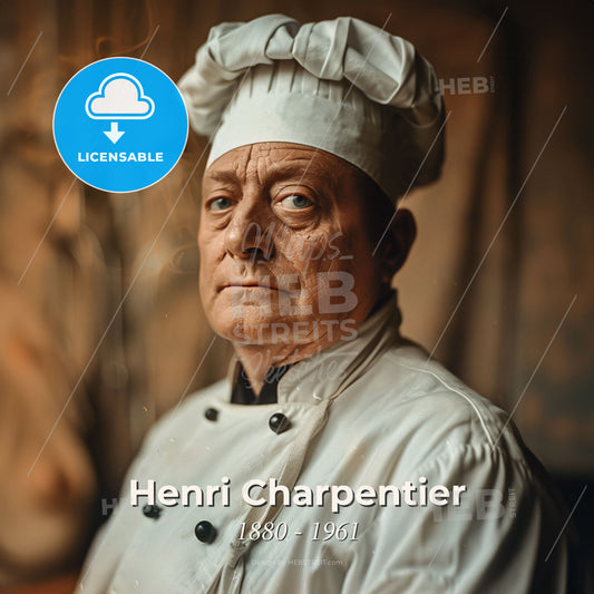 Henri Charpentier, 1880 - 1961, French chef - A Man In A Chef's Hat Print Template