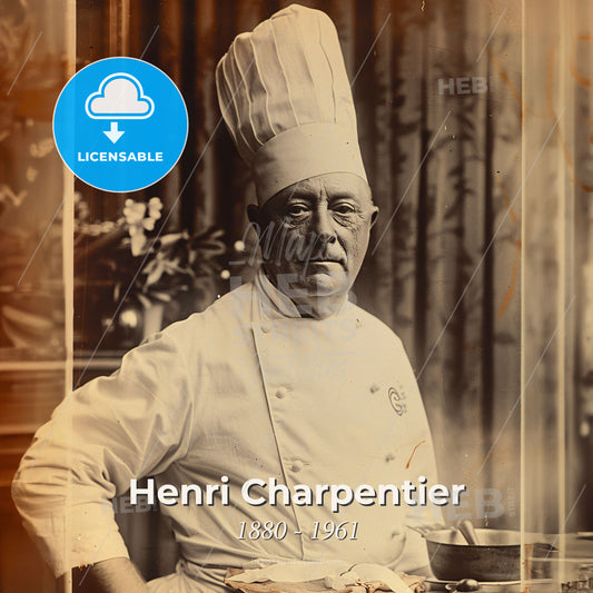 Henri Charpentier, 1880 - 1961, French chef - A Man In A Chef's Hat Print Template