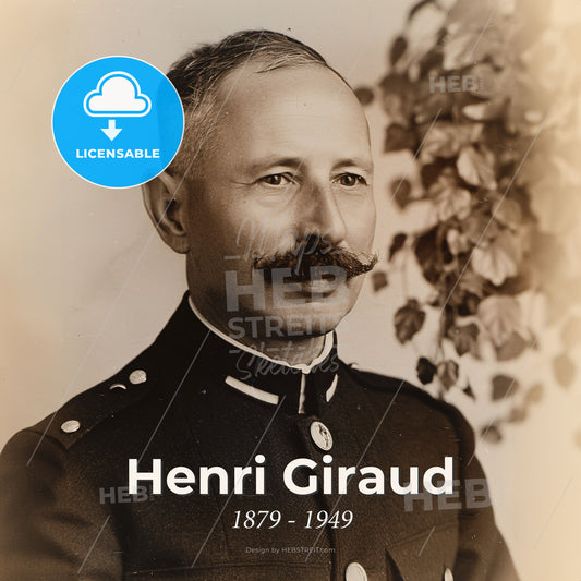 Henri Giraud, 1879 - 1949, French General - A Man In A Uniform Print Template
