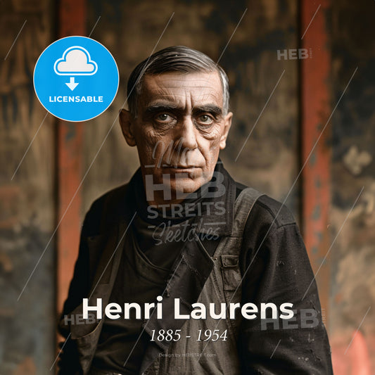 Henri Laurens, 1885 - 1954, French sculptor and painter - A Man In A Black Shirt Print Template