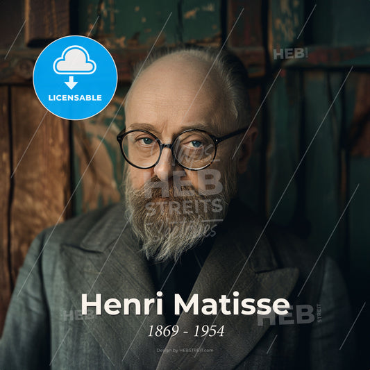 Henri Matisse, 1869 - 1954, French painter and sculptor - A Man With A Beard And Glasses Print Template