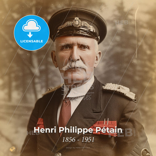 Henri Philippe Pétain, 1856 - 1951, French Marshal - A Man In A Military Uniform Print Template