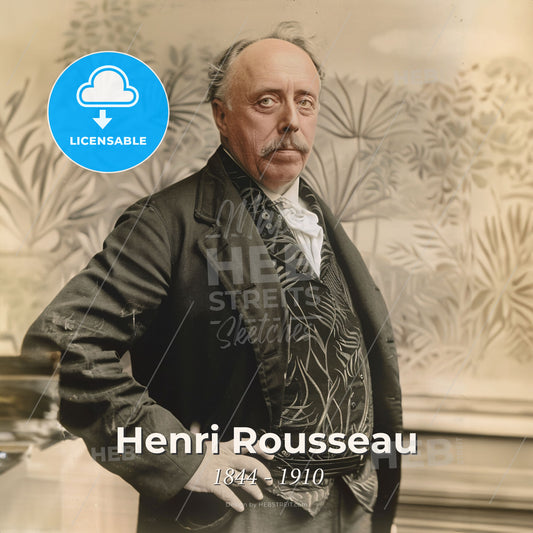 Henri Rousseau, 1844 - 1910, French painter - A Man With His Hand On His Hip Print Template