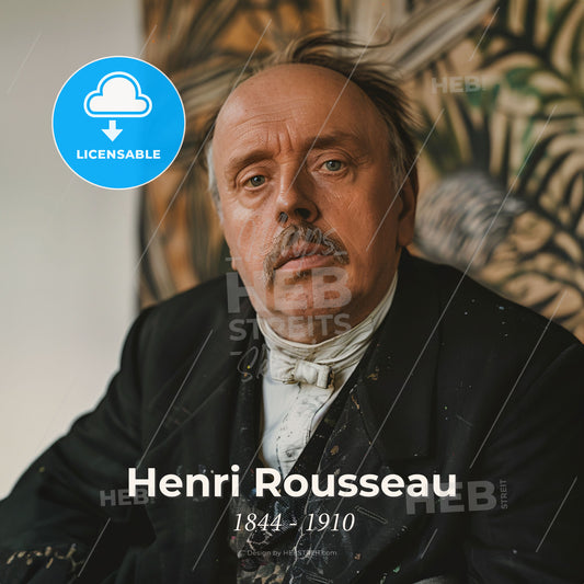 Henri Rousseau, 1844 - 1910, French painter - A Man In A Black Suit Print Template