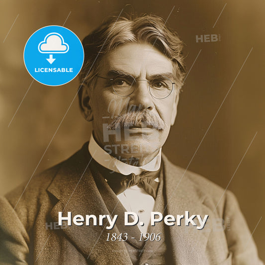 Henry D. Perky, 1843 - 1906, American lawyer and businessman - A Man In A Suit And Bow Tie Print Template