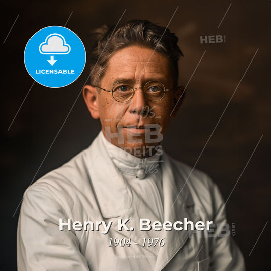Henry K. Beecher, 1904 - 1976, American anesthesiologist - A Man In A White Coat Print Template