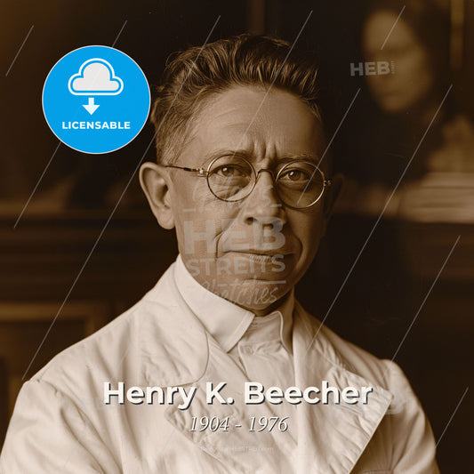 Henry K. Beecher, 1904 - 1976, American anesthesiologist - A Man In A White Coat Print Template