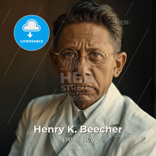 Henry K. Beecher, 1904 - 1976, American anesthesiologist - A Man In A White Coat Print Template