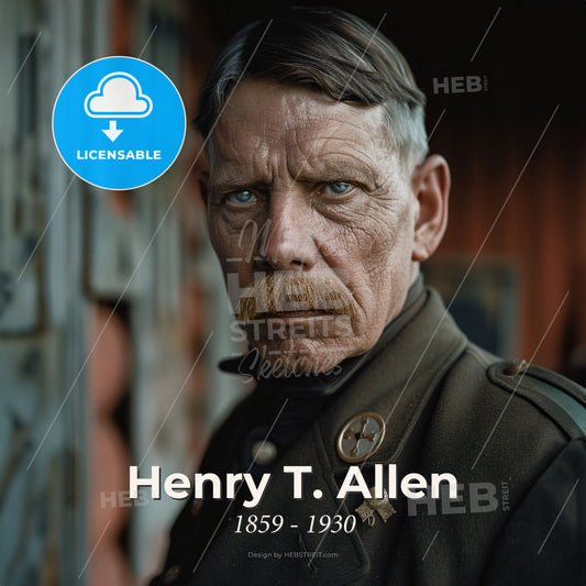 Henry T. Allen, 1859 - 1930, American explorer and army officer - A Man With A Mustache And A Mustache In A Military Uniform Print Template