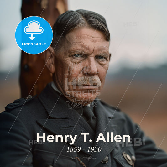 Henry T. Allen, 1859 - 1930, American explorer and army officer - A Man In A Military Uniform Print Template