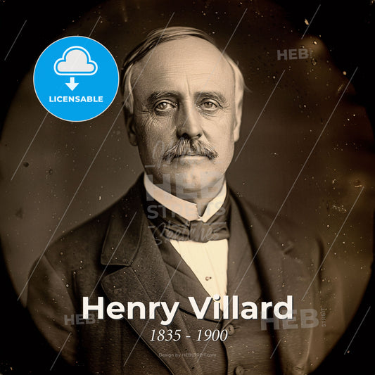 Henry Villard, 1835 - 1900, American railway financier - A Man With A Mustache And A Suit Print Template