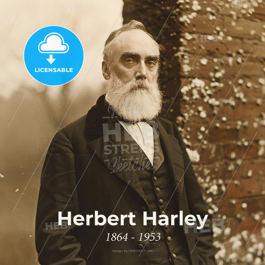 Herbert Harley, 1864 - 1953, American lawyer - A Man With A Beard Print Template