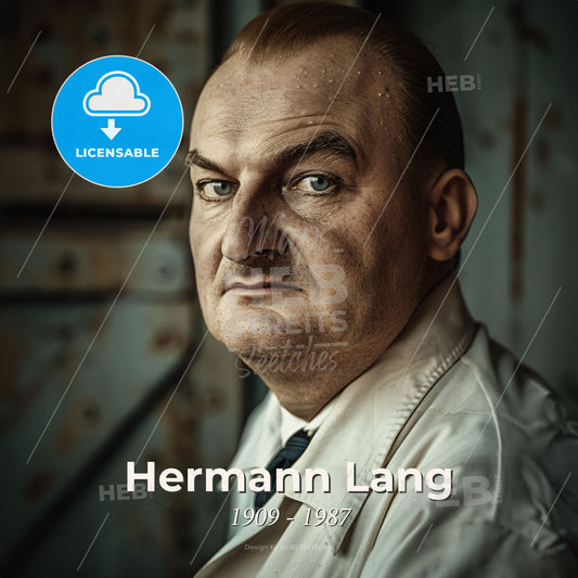 Hermann Lang, 1909 - 1987, German racing driver - A Man In A White Shirt Print Template