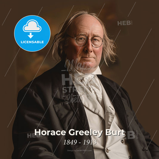 Horace Greeley Burt, 1849 - 1913, American railway executive - A Man In A Suit And Glasses Print Template