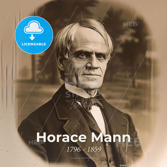 Horace Mann, 1796 - 1859, American educator - A Man In A Suit Print Template