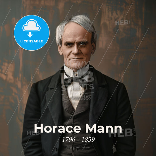 Horace Mann, 1796 - 1859, American educator - A Man In A Suit Print Template