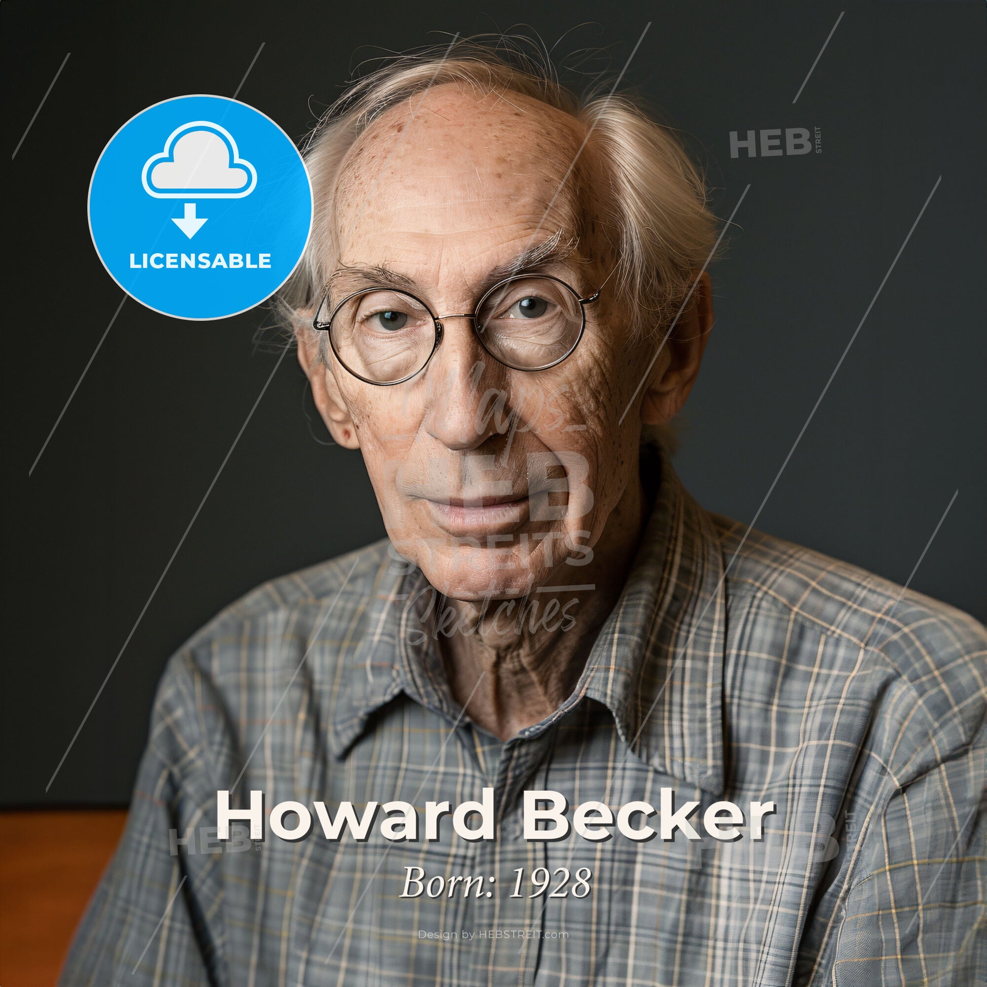 Howard Becker, Born: 1928, American sociologist - A Man Wearing Glasses And A Plaid Shirt Print Template