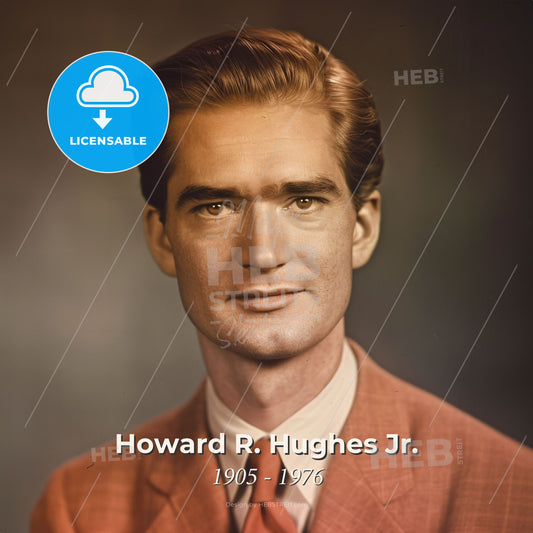 Howard R. Hughes Jr., 1905 - 1976, American business magnate - A Man In A Suit And Tie Print Template
