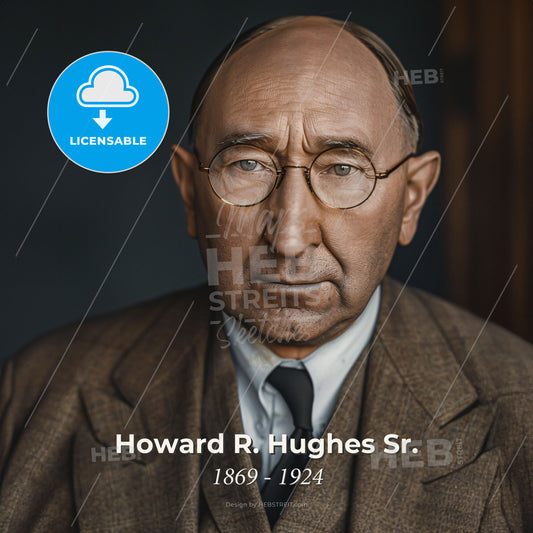 Howard R. Hughes Sr., 1869 - 1924, American industrialist - A Man In A Suit And Tie Print Template
