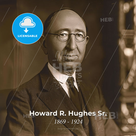 Howard R. Hughes Sr., 1869 - 1924, American industrialist - A Man In A Suit And Tie Print Template