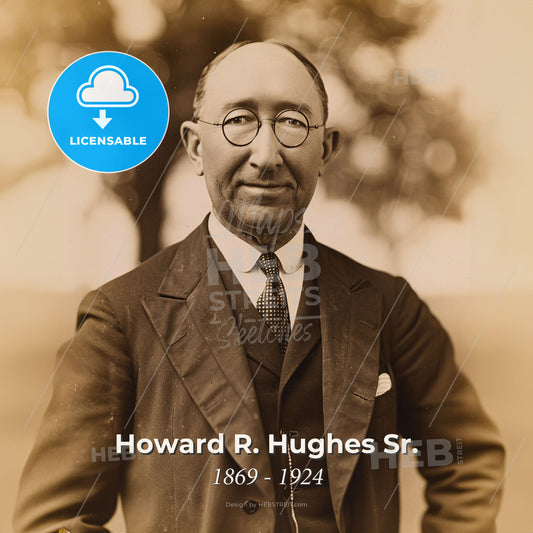 Howard R. Hughes Sr., 1869 - 1924, American industrialist - A Man In A Suit And Tie Print Template