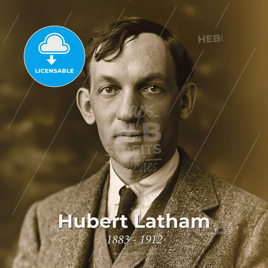 Hubert Latham, 1883 - 1912, French aviator - A Man In A Suit And Tie Print Template