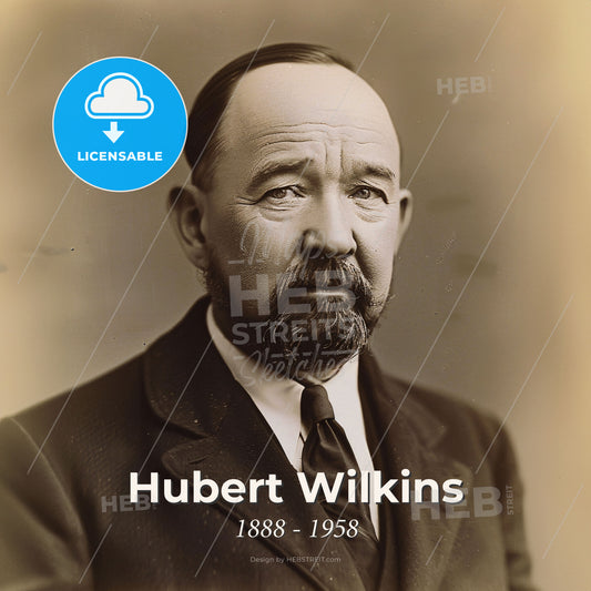 Hubert Wilkins, 1888 - 1958, Australian explorer - A Man In A Suit And Tie Print Template