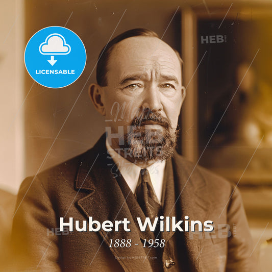 Hubert Wilkins, 1888 - 1958, Australian explorer - A Man In A Suit Print Template