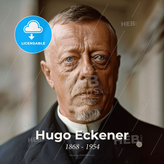 Hugo Eckener, 1868 - 1954, German airship commander and navigator - A Man In A Black Coat Print Template