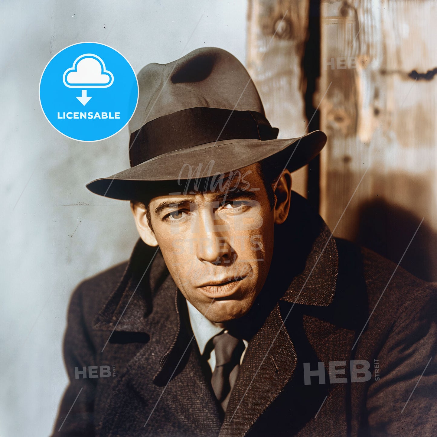 Humphrey Bogart, 1899 - 1957, American actor - A Man Wearing A Hat