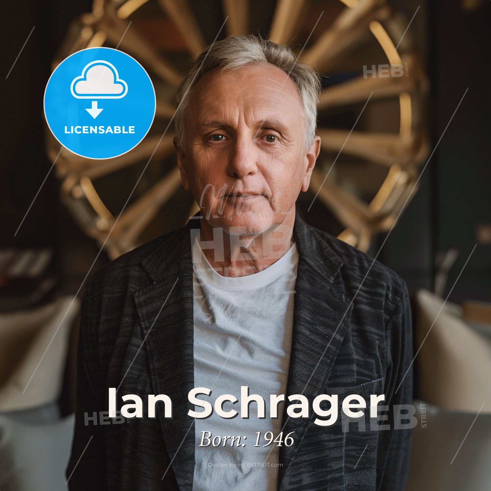 Ian Schrager, Born: 1946, American hotelier - A Man Standing In Front Of A Circular Object Print Template