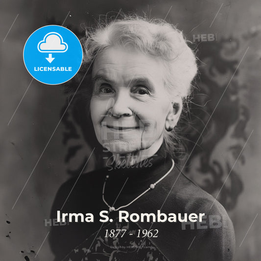 Irma S. Rombauer, 1877 - 1962, American cookbook author - A Woman Smiling For The Camera Print Template