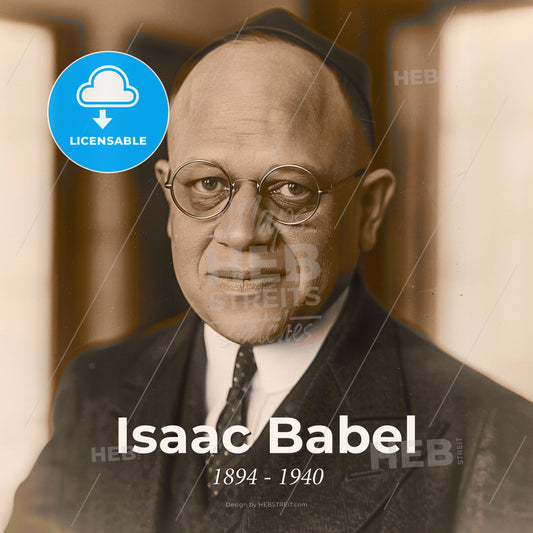 Isaac Babel, 1894 - 1940, Russian writer - A Man Wearing A Hat And Glasses Print Template
